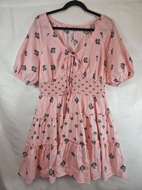 torrid Pink Floral V-neck Maxi Dress Fairycore Cocktail Party